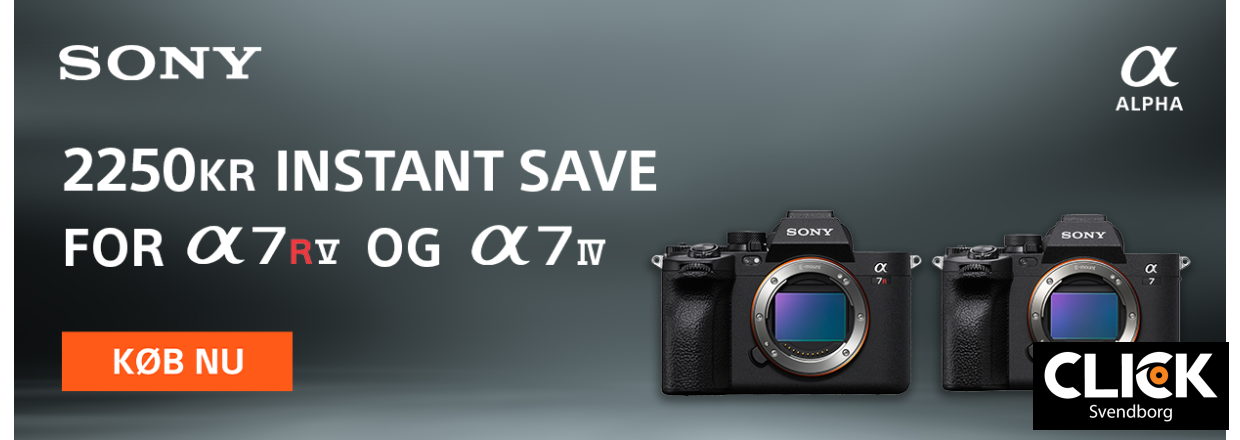 Sony Instant Save  Spar 2.250 kr. p Sony A7 VI og Sony A7R V