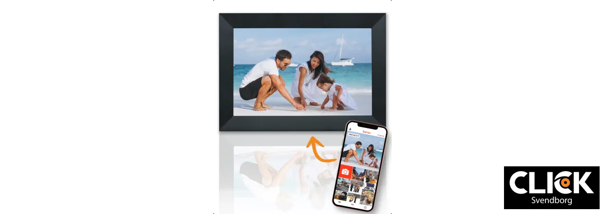 Digitale billedrammer med app-overfrsel  Del dine billeder direkte med Frameo Photo Frame