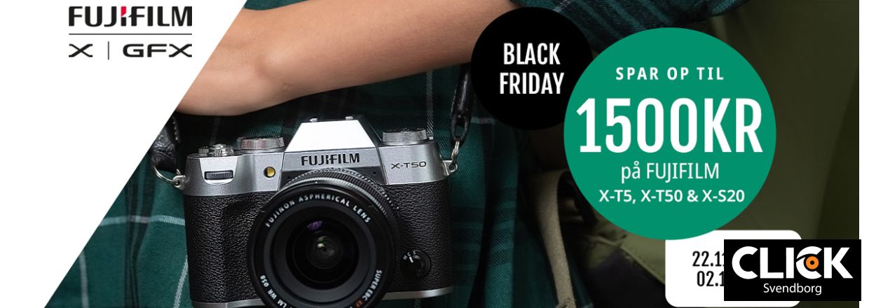 Black Friday 2024: Spar Stort p Fujifilm Kameraer hos Click Svendborg