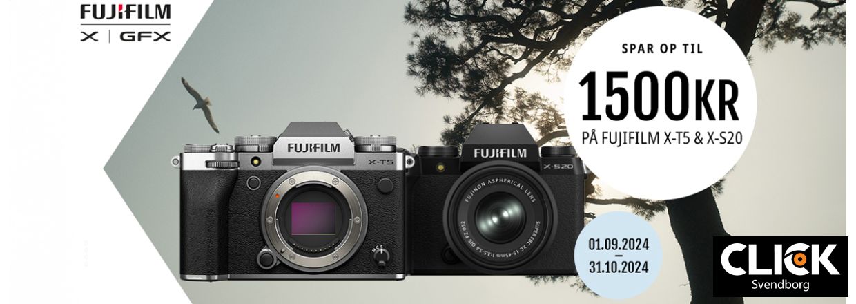 Opdag efterrets uundgelige fotomuligheder med Fujifilm  Spar op til 1500,- p udvalgte modeller!