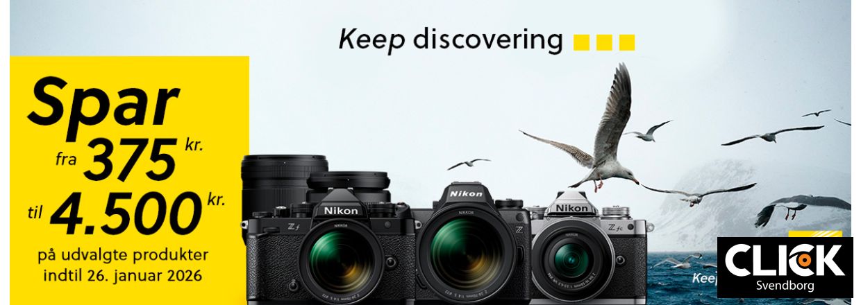 Nikon Kampagne – Spar op til 4.500 kr. på kameraer og objektiver!