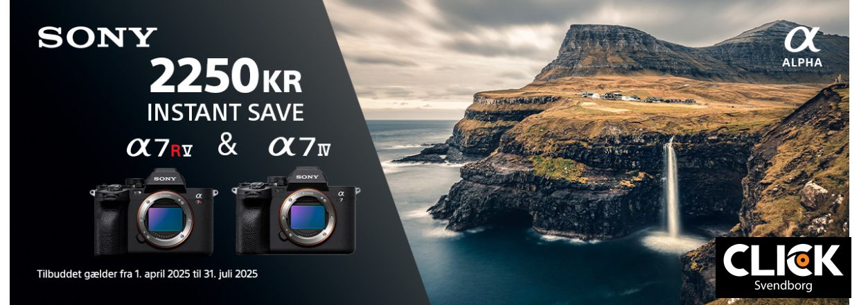 Sony Instant Save  Spar 2.250 kr. p Sony A7 IV og A7R V!