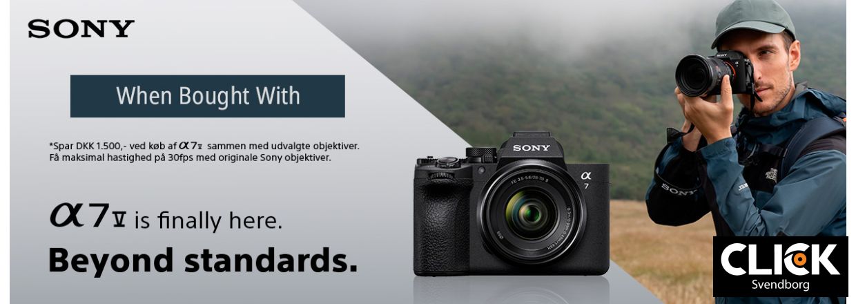 Sony A7 V Kampagne � Spar op til DKK 2.250,- p� udvalgte Sony G Master & G objektiver