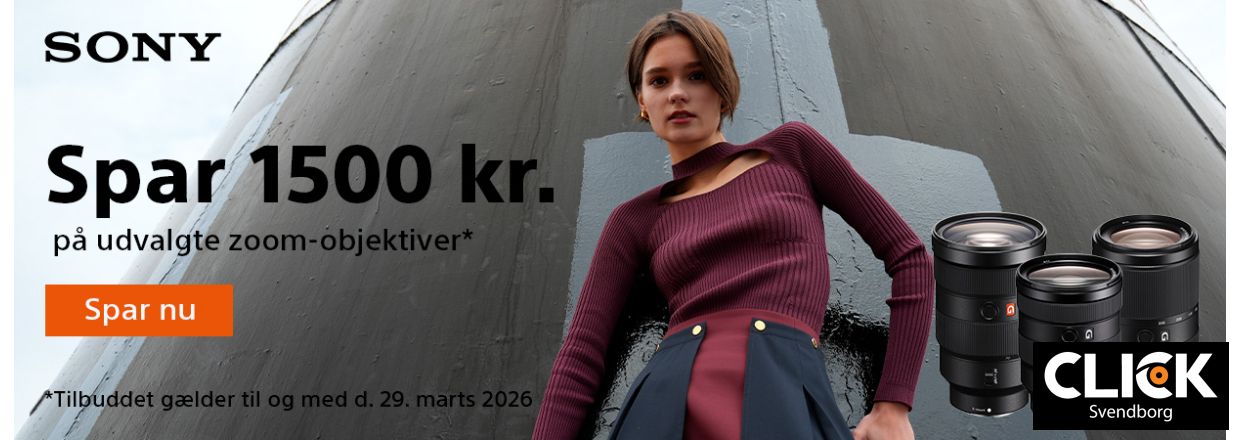 Spar 1.500 kr. p� udvalgte Sony G og G Master objektiver � begr�nset tid!