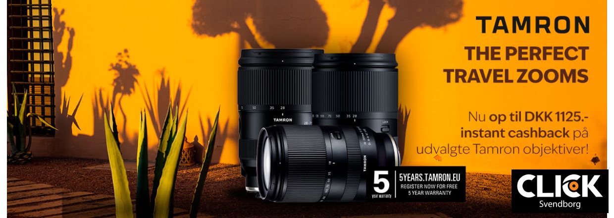Tamron Instant Cashback  Spar op til 1.125,- p populre objektiver