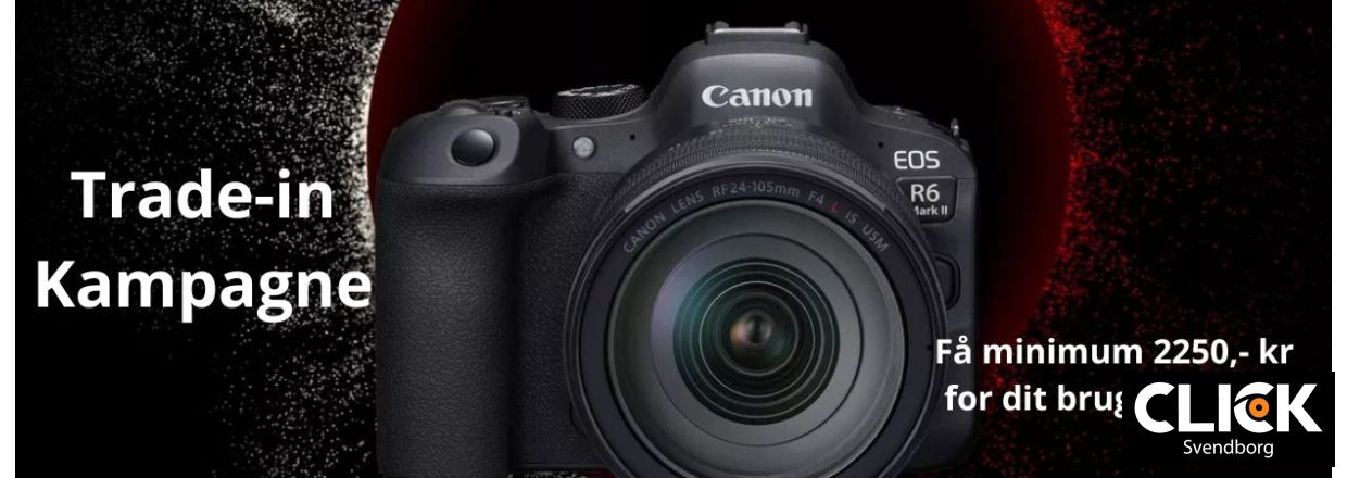 Canon Trade-In kampagne  F 2.250,- kr. for dit gamle kamera ved kb af Canon EOS R6 II