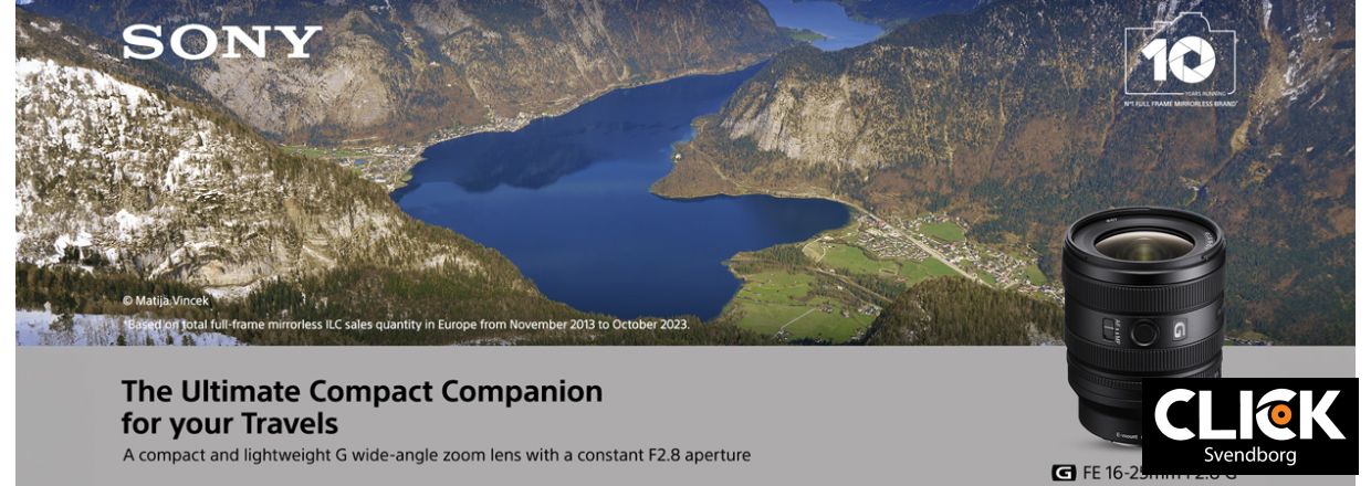 Sony prsenterer storslet vidvinkelzoom-objektiv med stor blndebning: FE 16-25mm F2.8 G