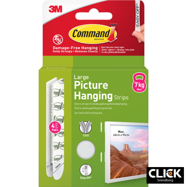 3M Command strips 7kg Hvid