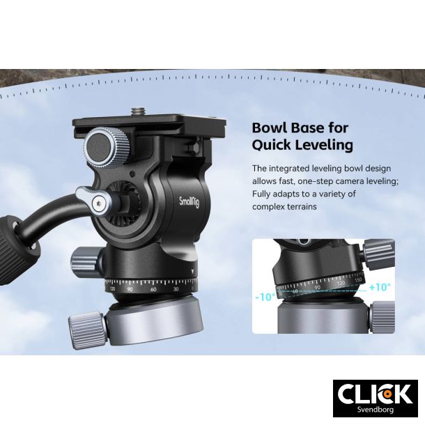 Smallrig 4170 Video Head CH20 with Leveling Base 