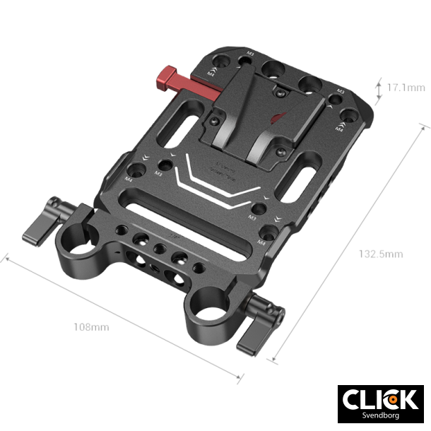 SmallRig 3016 Battery Plate V-Mount w Rod Clamp