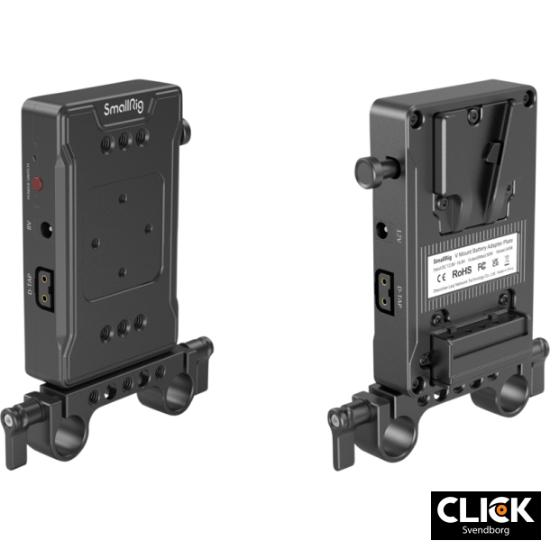 SmallRig 3498 Battery Adapter Plate V-Mount (Basic Version) with Dual Rod Clamp