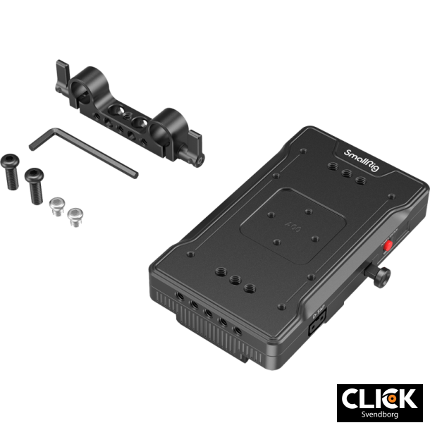 SmallRig 3203 Battery Adapter Plate V-Mount w Dual 15mm Rod Clamp