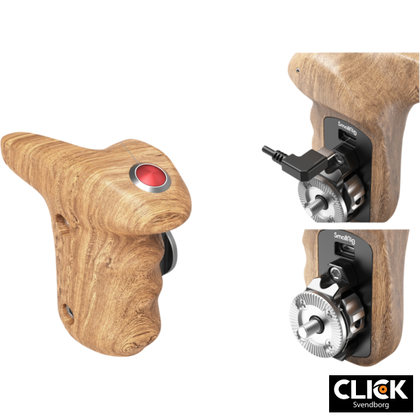 SmallRig 3324 Rosette Side Handle Wood with Record Start/Stop Remote Trigger