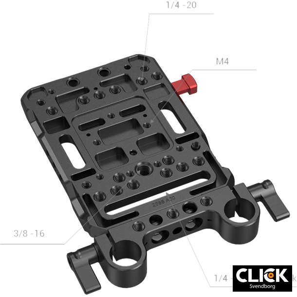 SmallRig 3016 Battery Plate V-Mount w Rod Clamp