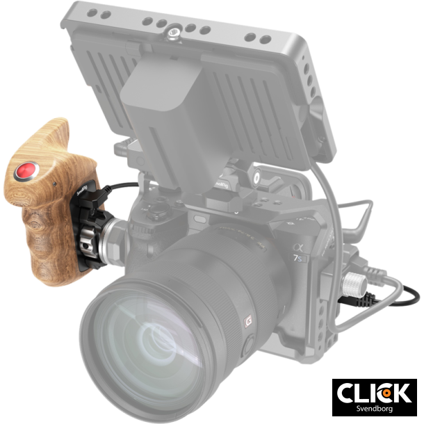 SmallRig 3324 Rosette Side Handle Wood with Record Start/Stop Remote Trigger