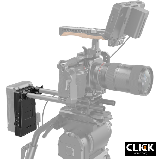 SmallRig 3203 Battery Adapter Plate V-Mount w Dual 15mm Rod Clamp