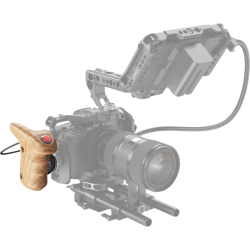 SmallRig 3324 Rosette Side Handle Wood with Record Start/Stop Remote Trigger