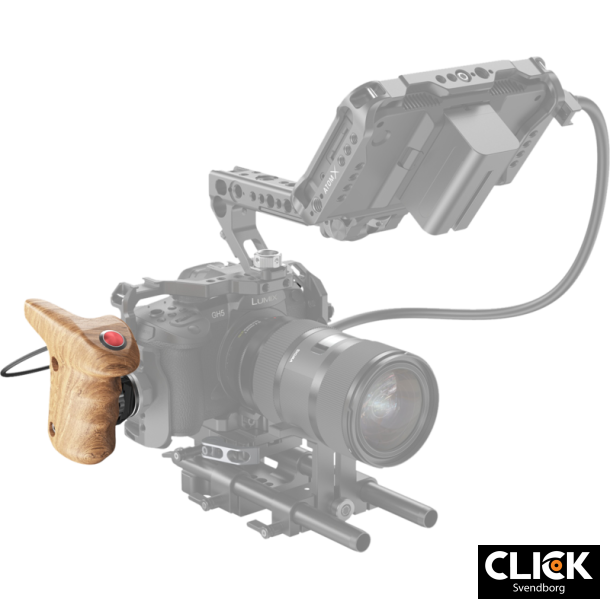 SmallRig 3324 Rosette Side Handle Wood with Record Start/Stop Remote Trigger