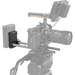 SmallRig 3498 Battery Adapter Plate V-Mount (Basic Version) with Dual Rod Clamp