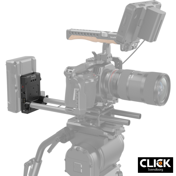 SmallRig 3498 Battery Adapter Plate V-Mount (Basic Version) with Dual Rod Clamp