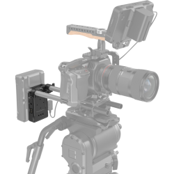 SmallRig 3498 Battery Adapter Plate V-Mount (Basic Version) with Dual Rod Clamp