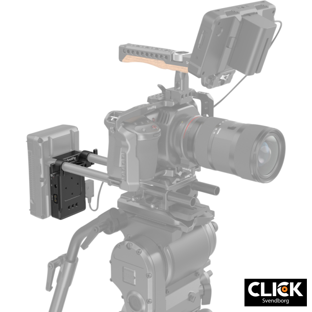 SmallRig 3498 Battery Adapter Plate V-Mount (Basic Version) with Dual Rod Clamp