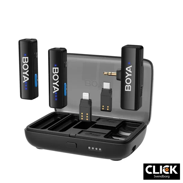 BOYA Mikrofon BOYALINK V2.0 3,5mm Trdlst X2 System Lightning USB-C