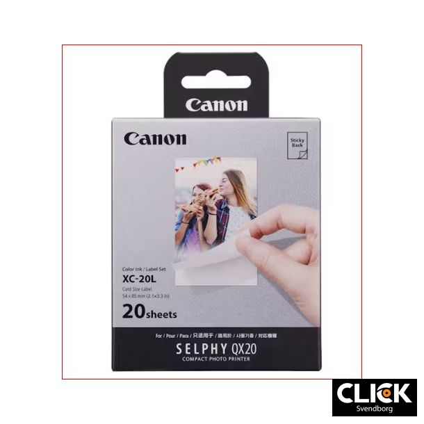 Canon XC-60L Color Ink / Label Set &#150; Til Canon Selphy QX20 Printeren