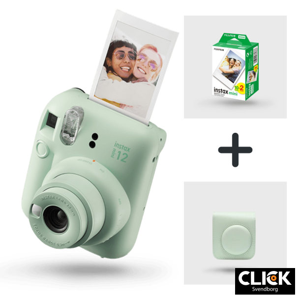 Fujifilm Instax Mini 12 Mint Grn (kamera + taske + film)