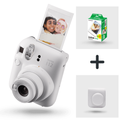 Fujifilm Instax Mini 12 Hvid (kamera + taske + film)