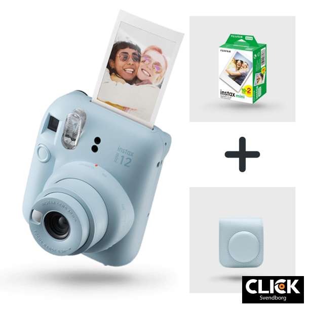 Fujifilm Instax Mini 12 Pastel bl (kamera + taske + film)