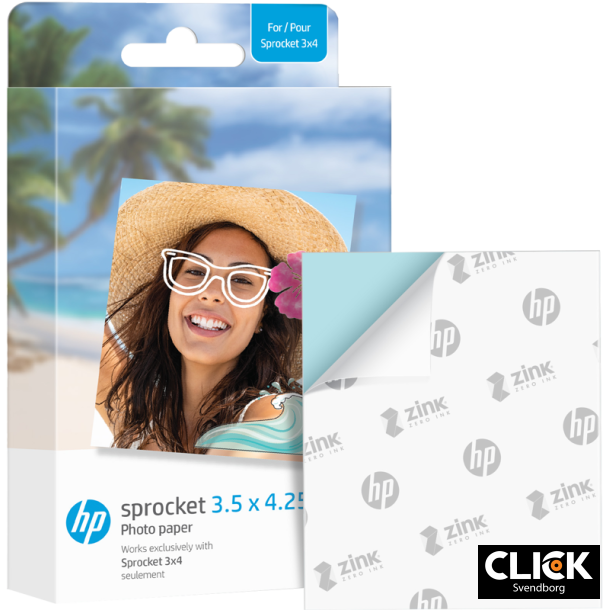 HP Sprocket Zink paper 3,5x4,25 20-pack