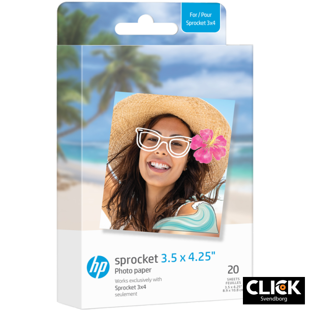 HP Sprocket Zink paper 3,5x4,25 20-pack