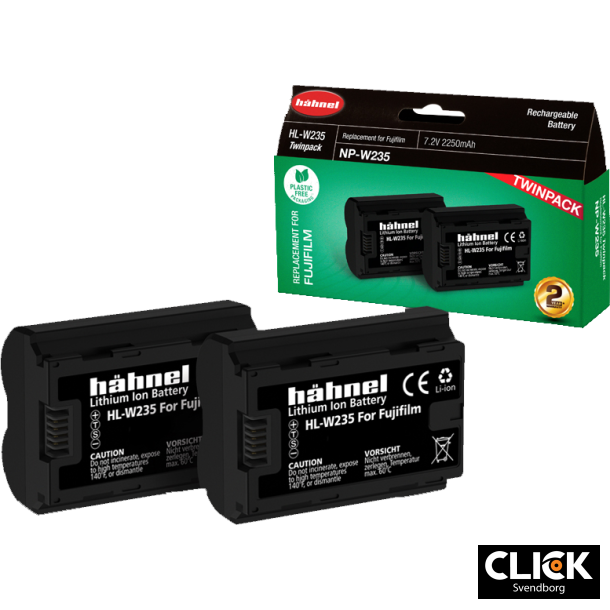 H&auml;hnel batteri Fuji HL-W235 batteri 2 pak.