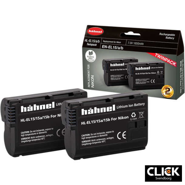 H&auml;hnel batteri HL-EL15/15A (Nikon EN-EL15)