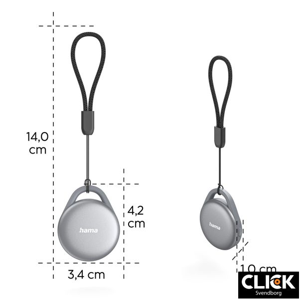 Hama Bluetooth N�glefinder � Apple &amp; Android � Genopladelig � Gr�