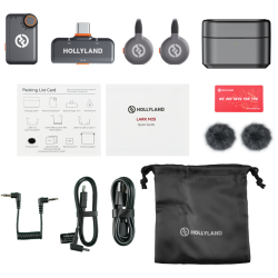 Hollyland LARK M2S Combo Wireless Lavalier Microphone Combo (Space Gray)