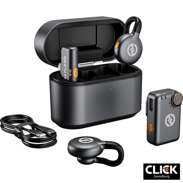Hollyland LARK M2S Combo Wireless Lavalier Microphone Combo (Space Gray)
