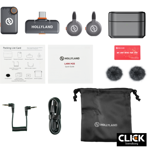 Hollyland LARK M2S Mini Combo Wireless Lavalier Microphone Mini Combo (Space Gray)
