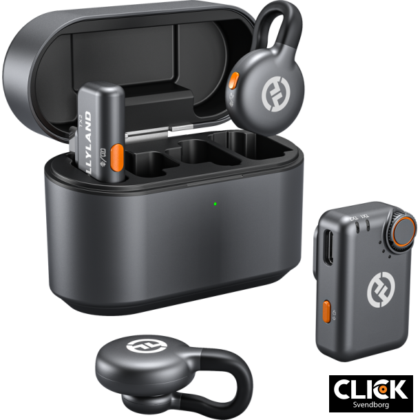 Hollyland LARK M2S Mini Combo Wireless Lavalier Microphone Mini Combo (Space Gray)