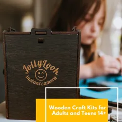 JollyLook Pinhole Square Dark Brown DIY kamera Kit bygselv