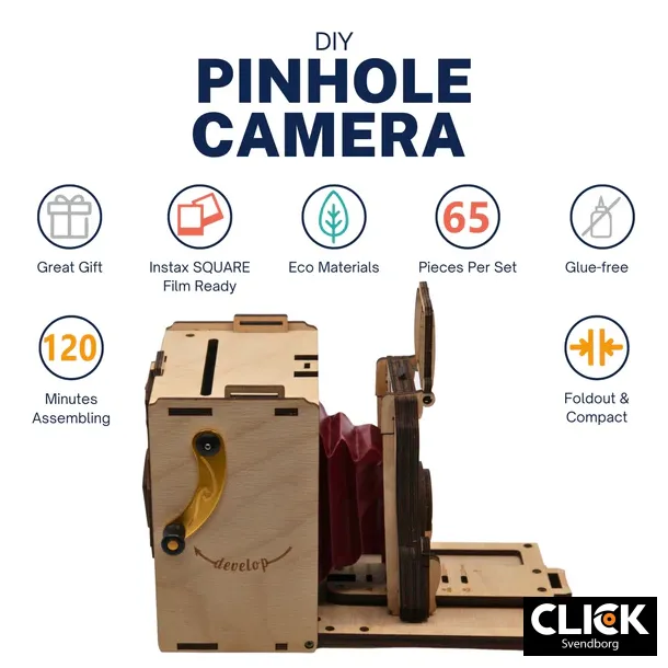 JollyLook Pinhole Square Light Brown DIY kamera Kit bygselv