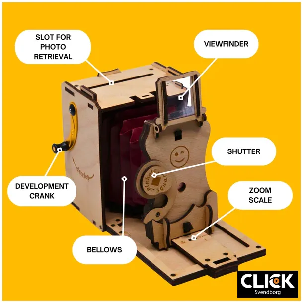 JollyLook Pinhole Square Light Brown DIY kamera Kit bygselv