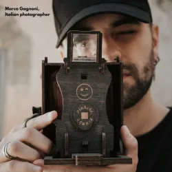 JollyLook Pinhole Square Dark Brown DIY kamera Kit bygselv