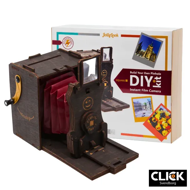 JollyLook Pinhole Square Dark Brown DIY kamera Kit bygselv