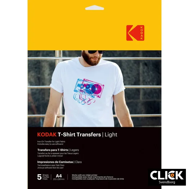 Kodak T-Shirt Transfers Lyst Tekstil A4 5 stk.