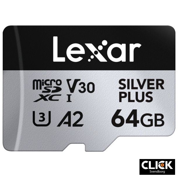 LEXAR 1066x 64Gb microSDXC Silver Plus UHS-I/U3/A2/4K R205/W100 (V30)