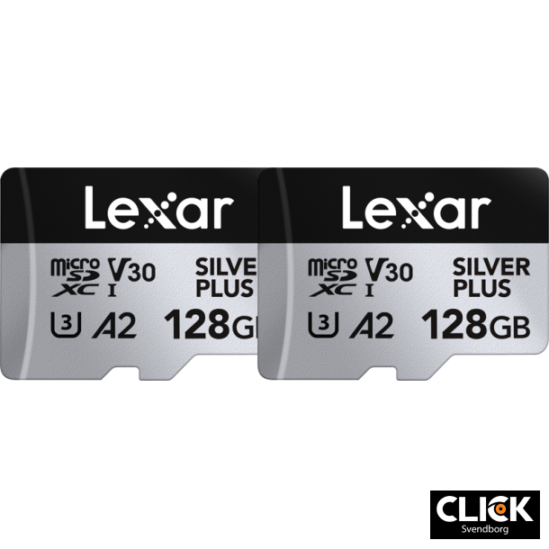 Lexar 1066x 128Gb 2pak. SILVER PLUS microSDXC UHS-I