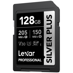 Lexar 1066x 128Gb SDXC Professional SILVER Plus UHS-I/U3/A2/4K R205/W150 (V30)