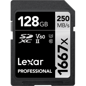Lexar 1667X 128Gb SDXC UHS-II U3 (V60) R250/W120